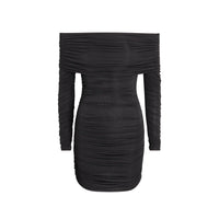 RONNY KOBO Kya Off The Shoulder Mini Dress in black - women's dress - view 4