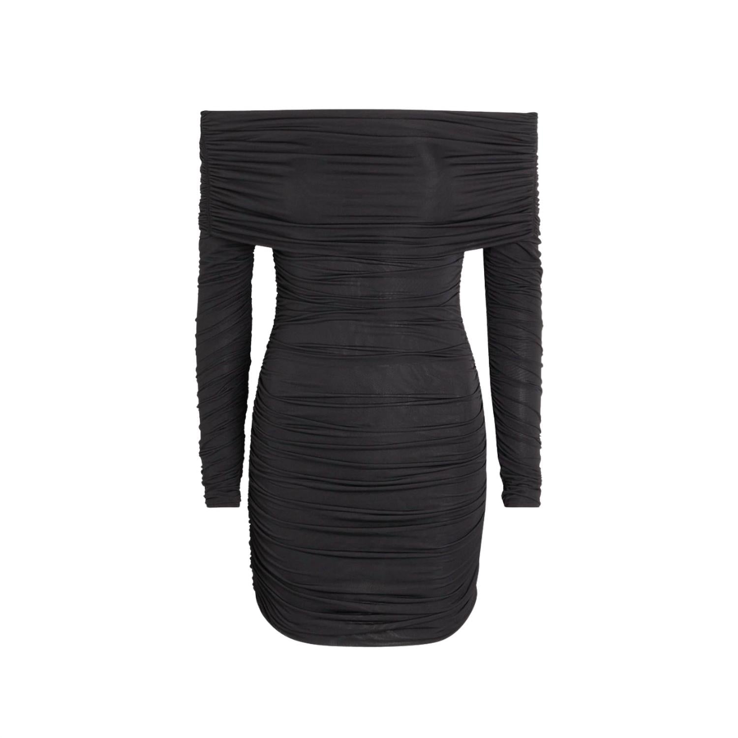 RONNY KOBO Kya Off The Shoulder Mini Dress in black - women's dress - view 4