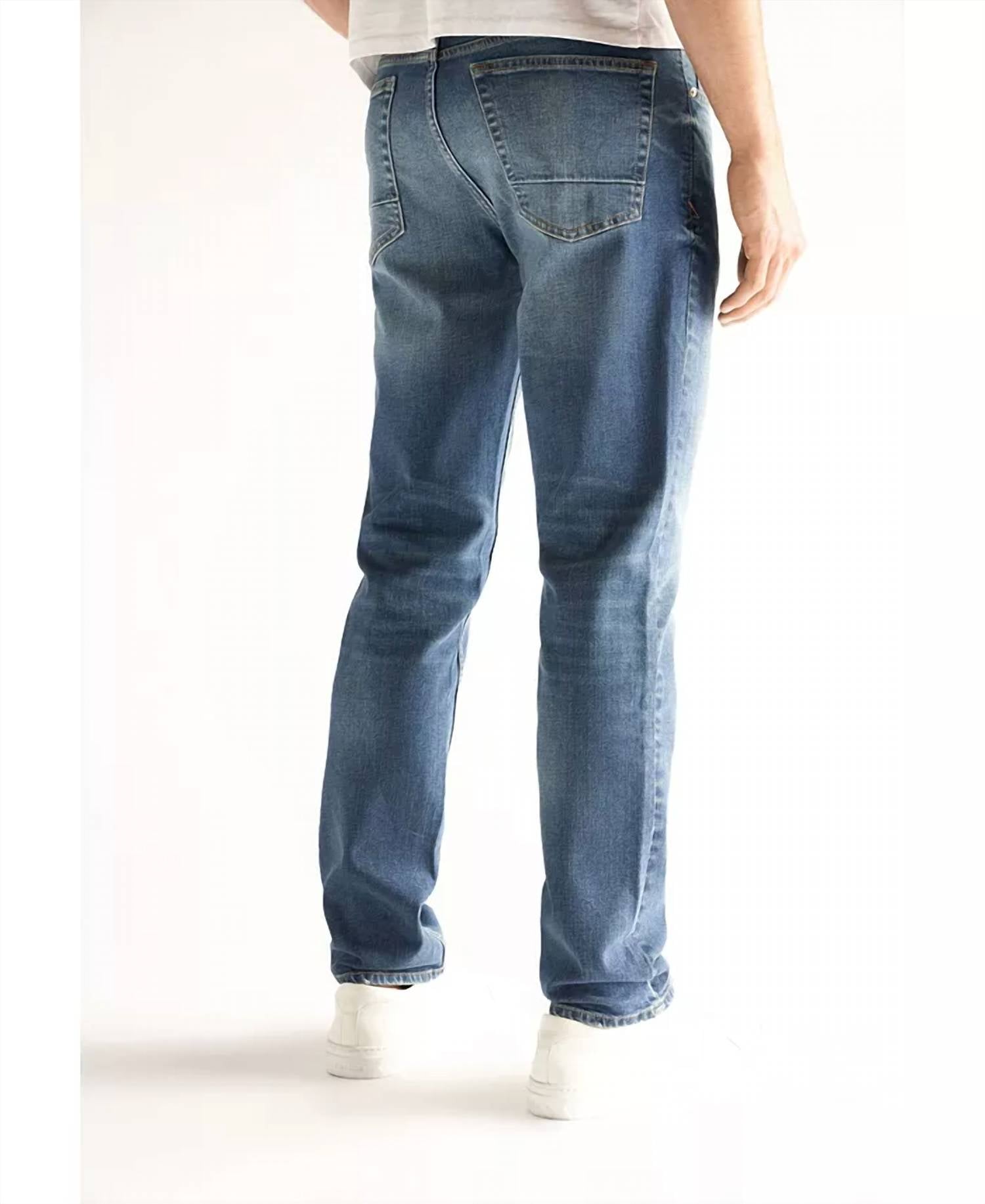 DEVIL-DOG Slim Straight Stretch Denim Jeans - men's jeans - alternate view