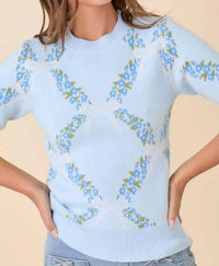 Main Strip - Women's Garden Floral Knit Top