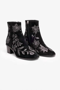 Johnny Was - WOMEN'S CHIARA EMBROIDERED SUEDE BOOTIE