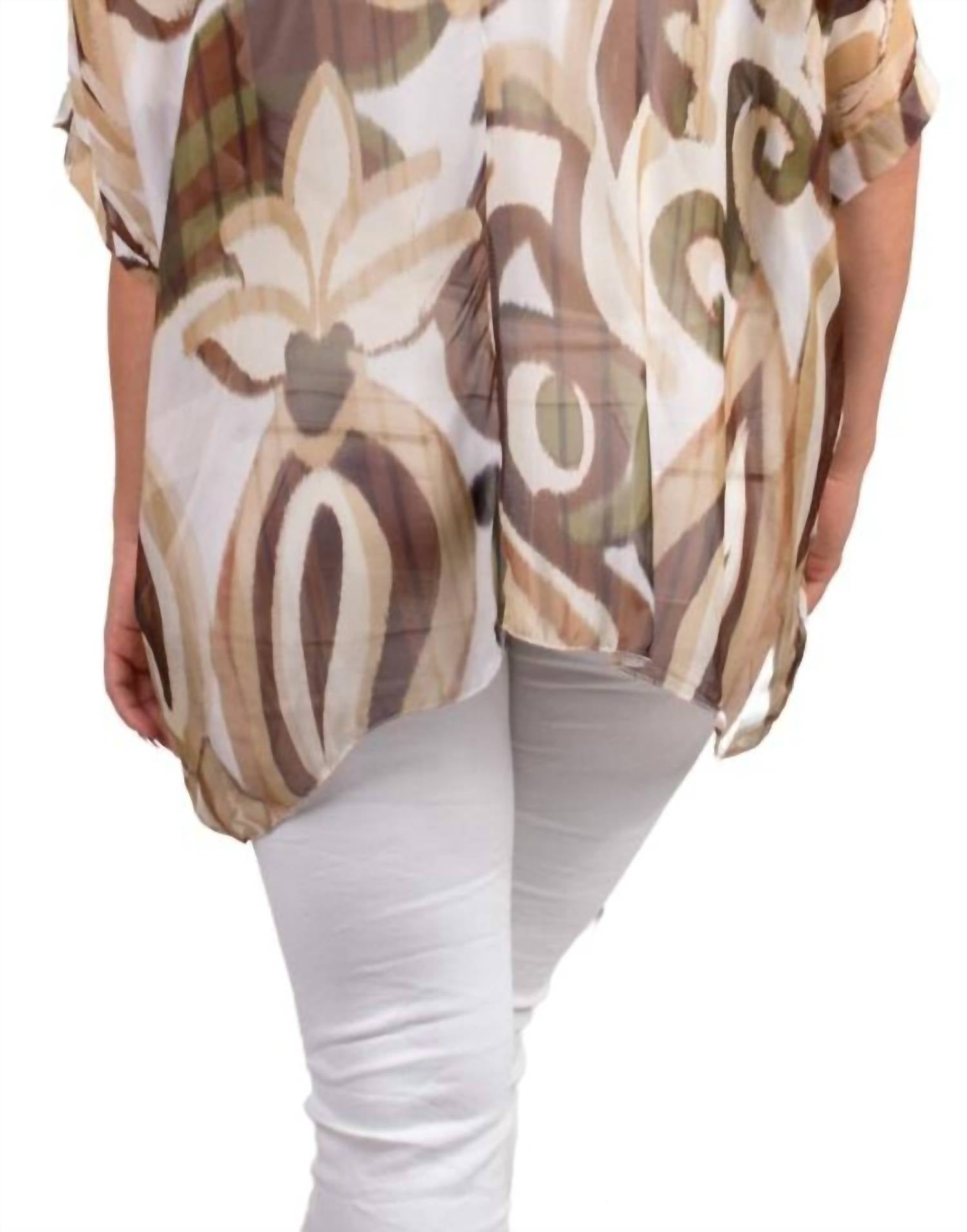 Gigi Moda - Lizane Swirl Print Blouse