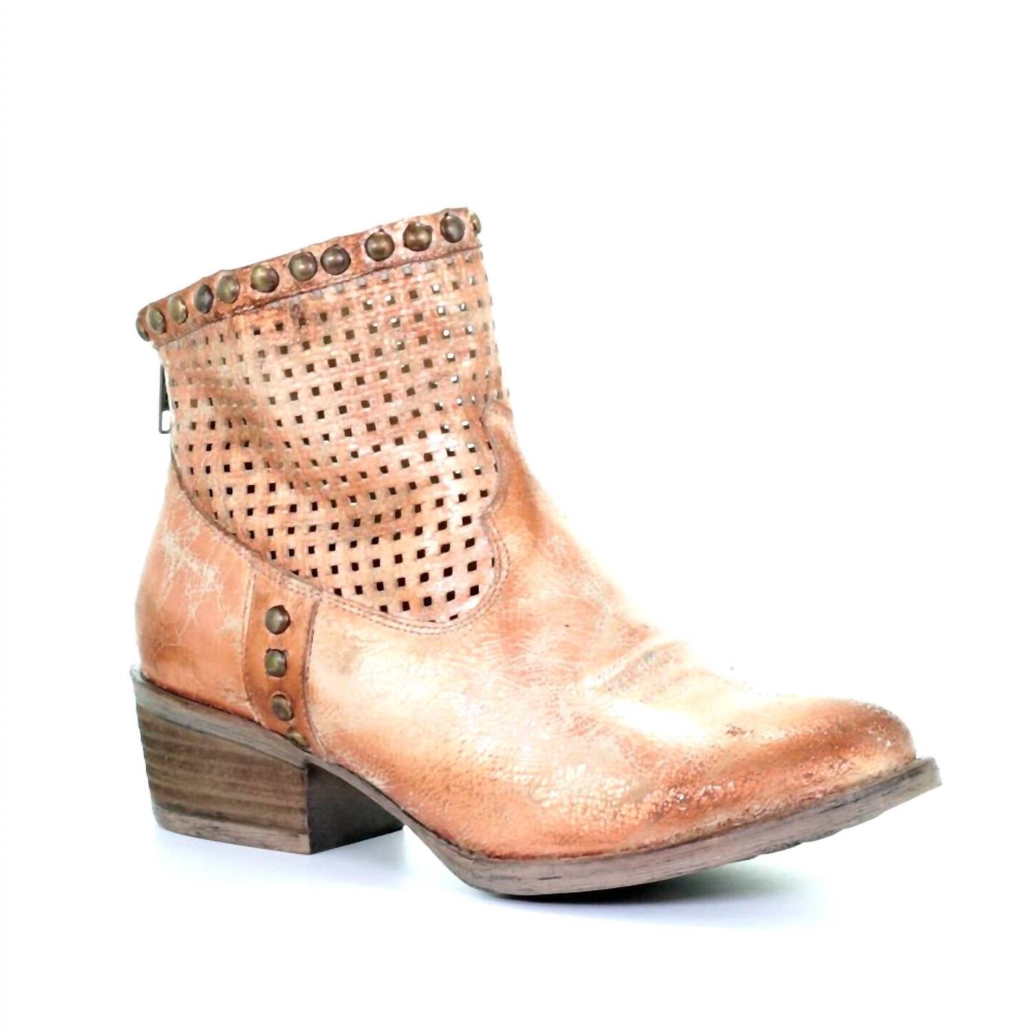Circle G - Women's Ld Cut Out & Studs Ankle Boot