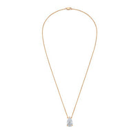 Diana M Jewels - 8.00 Cts Lab Grown Pear East West Diamond Pendant Necklace