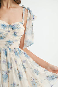 Mable - Floral Tie Mini Dress