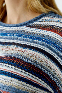 Oui - Yarn Mix Stripes Pullover