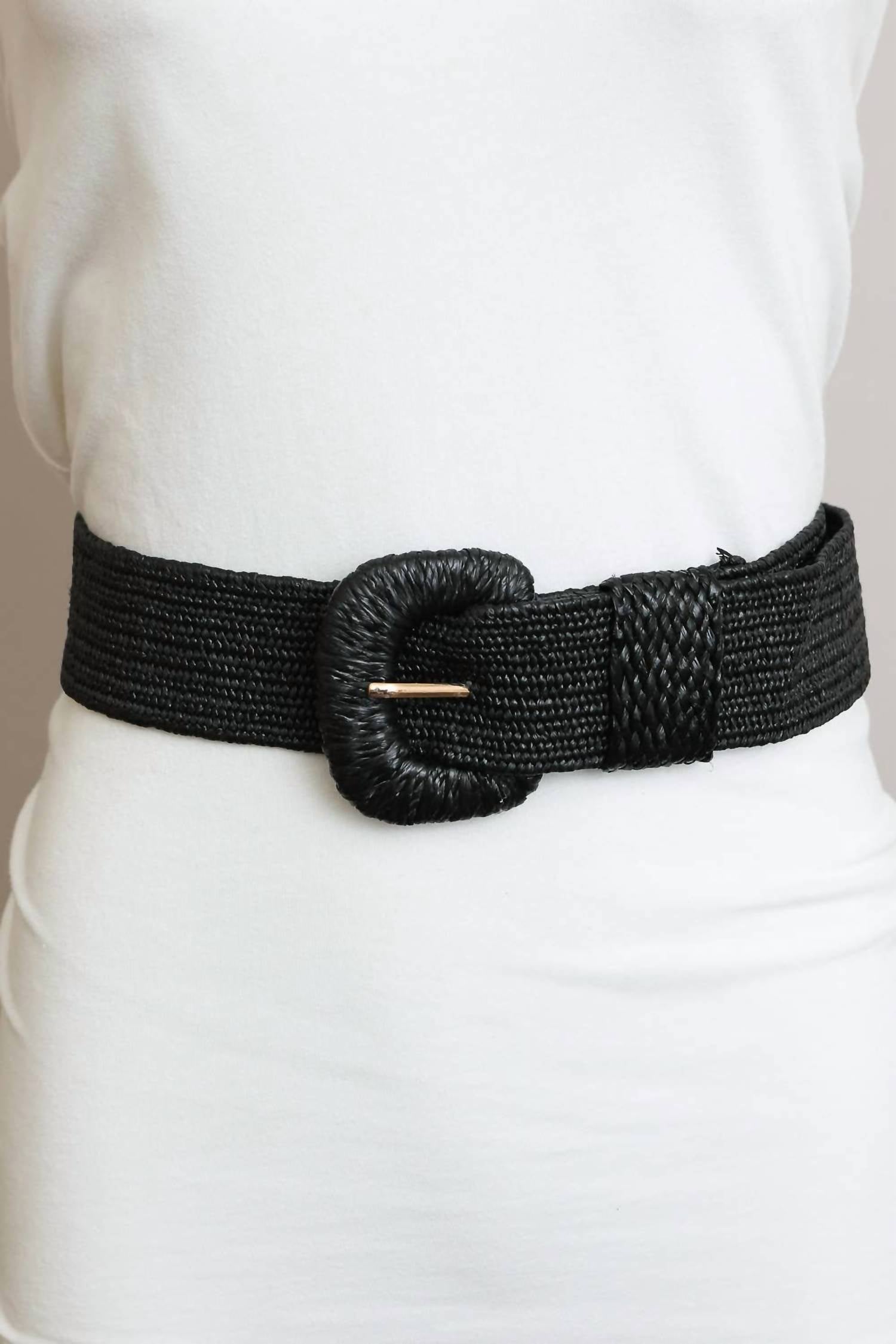 Leto - Stretchable Raffia Belt