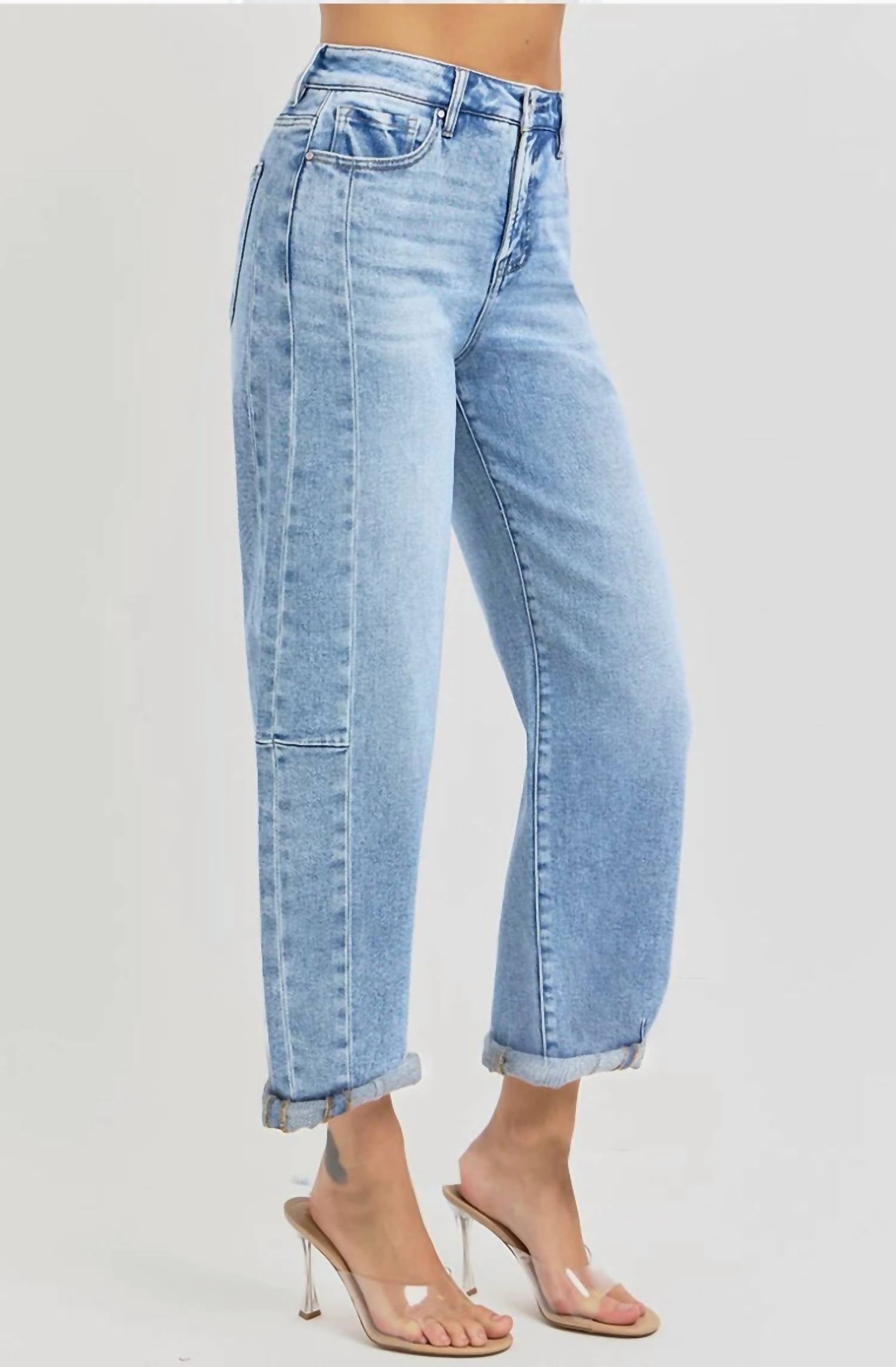 RISEN Barrel Jeans in medium denim - women's jeans - view 4