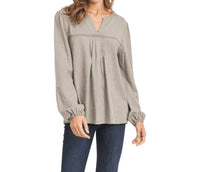 Cotton Bleu - Casual Pintuck Knit Top