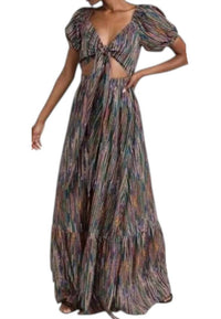 Ramy Brook - Striped Maxi Cut Out Dress