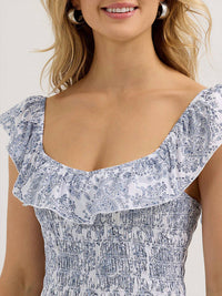 Wrangler - Women's Retro Smocked Mini Dress