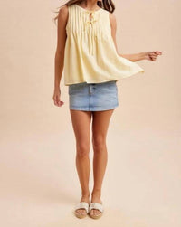 In-Loom - Pintuck Cotton Blouse