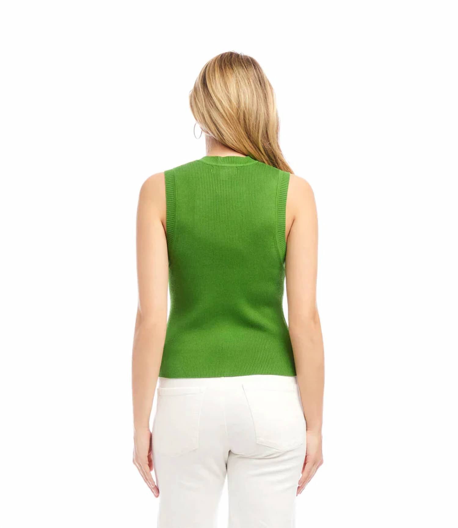Karen Kane - Skylee Sleeveless Ribbed Sweater Tank Top