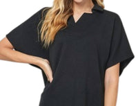 See And Be Seen - Drop Shoulder Top With Collar