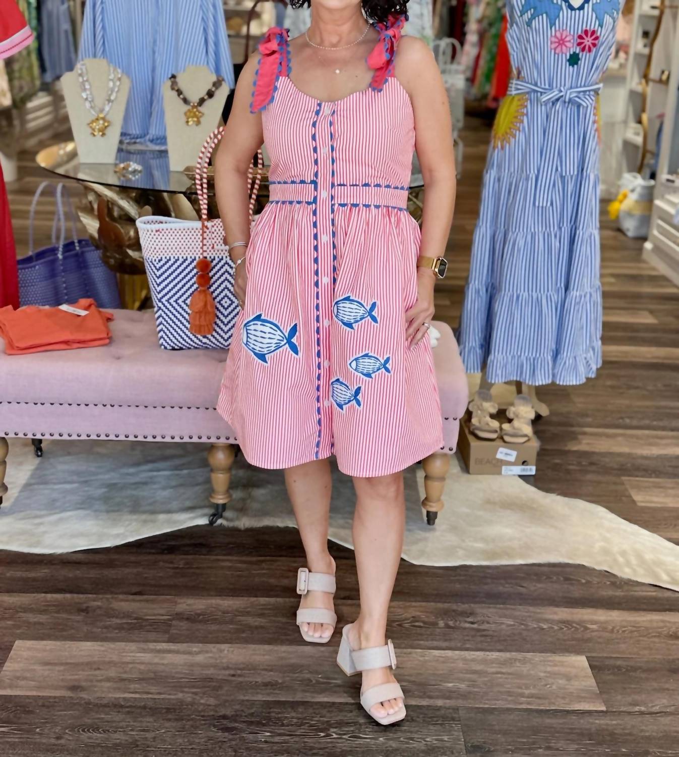 Garland Bags - Bree Fish Applique Mini Dress