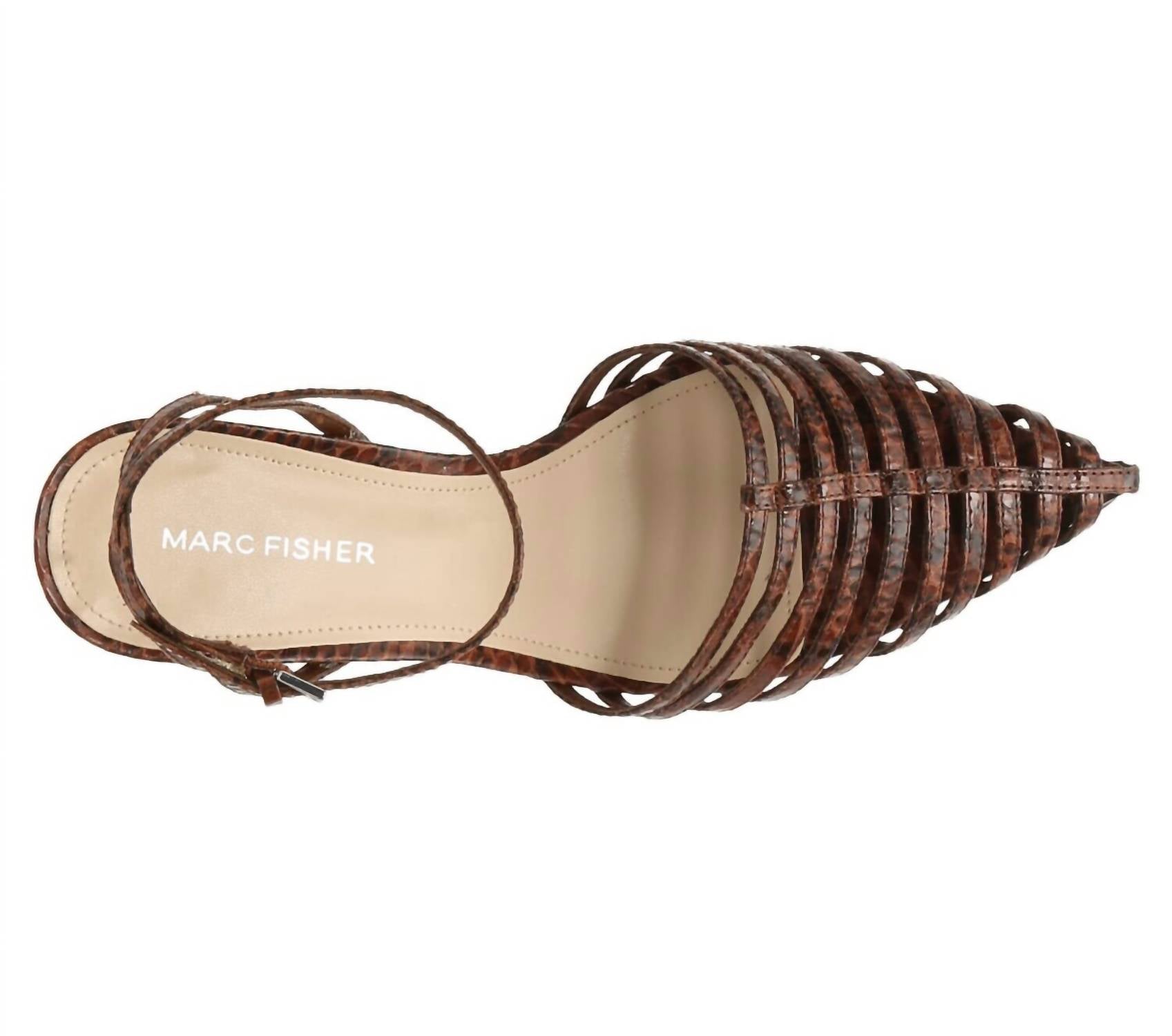 Marc Fisher - Women's Snake Pointed Chunky Heels Sandal