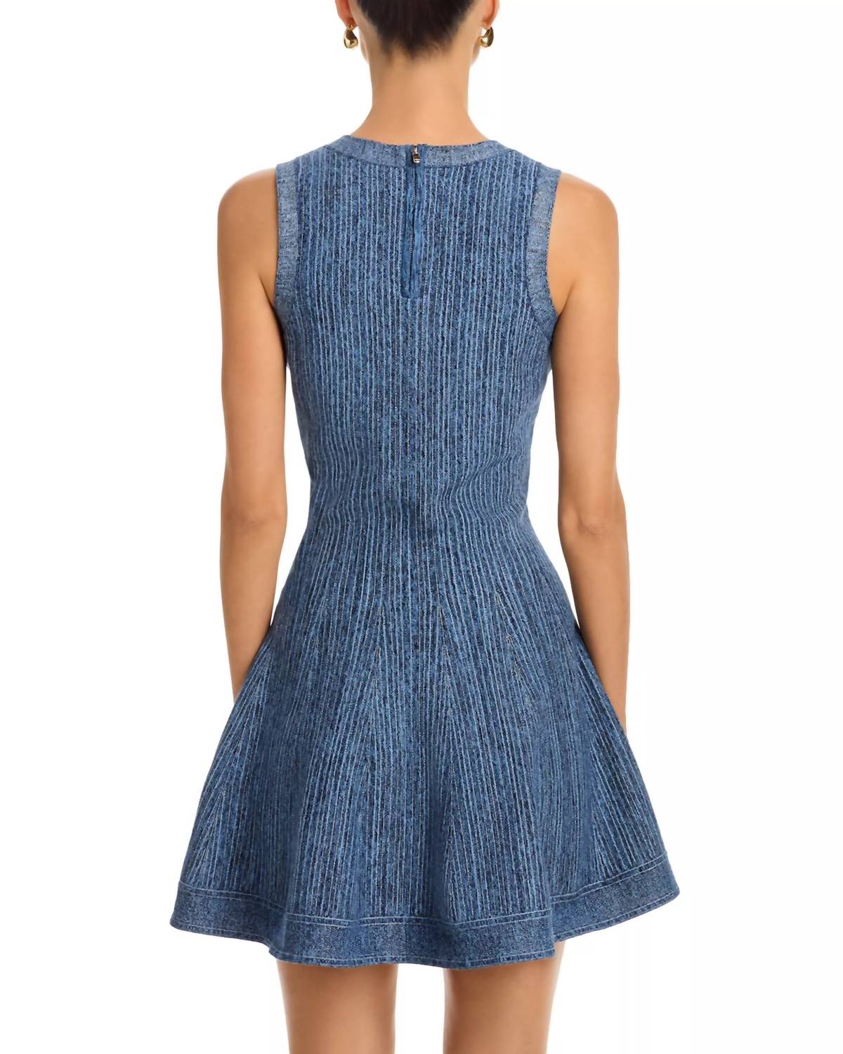 Milly - Shelby Pinstripe Knit Flare Dress