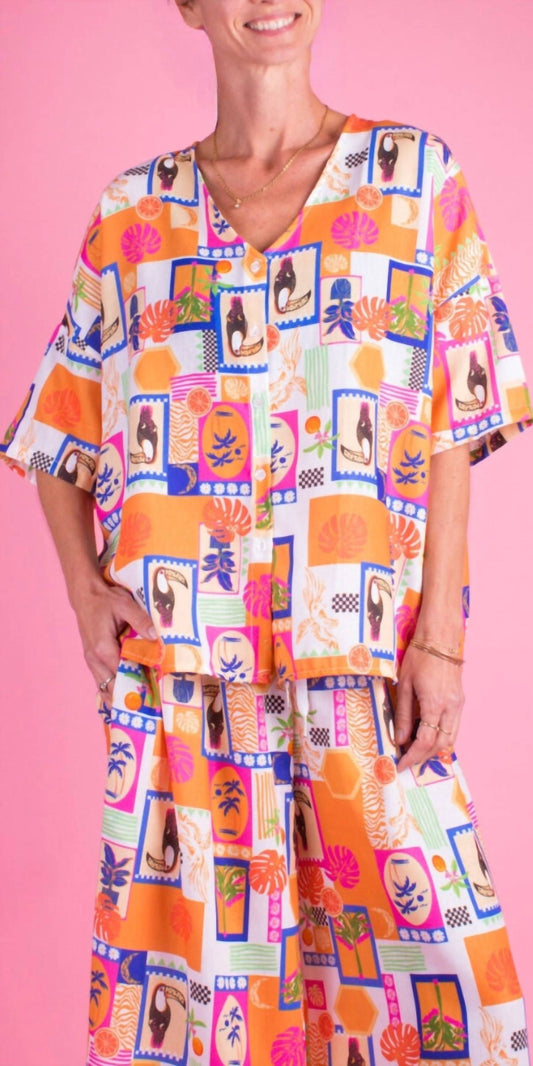 Gigi Moda - Tucano V-neck Button-down Shirt