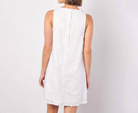 Apricot - 3-d Floral Embroidered Shift Dress