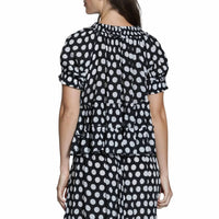 Apny - Short Sleeve Top With Ruched Neck