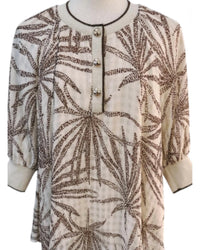 EXQUISE Women's Palmer Blouse in brown - women's blouse