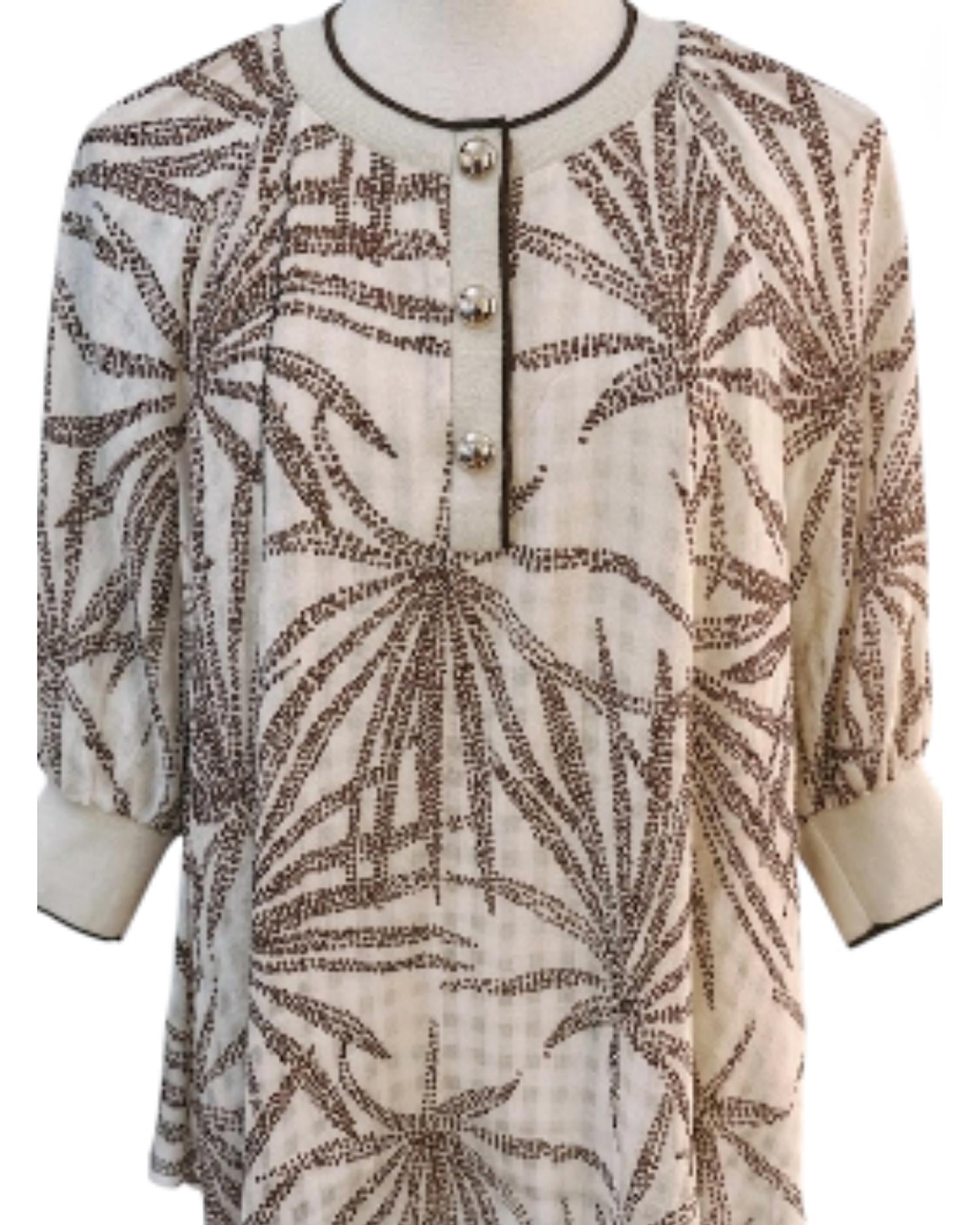 EXQUISE Women's Palmer Blouse in brown - women's blouse