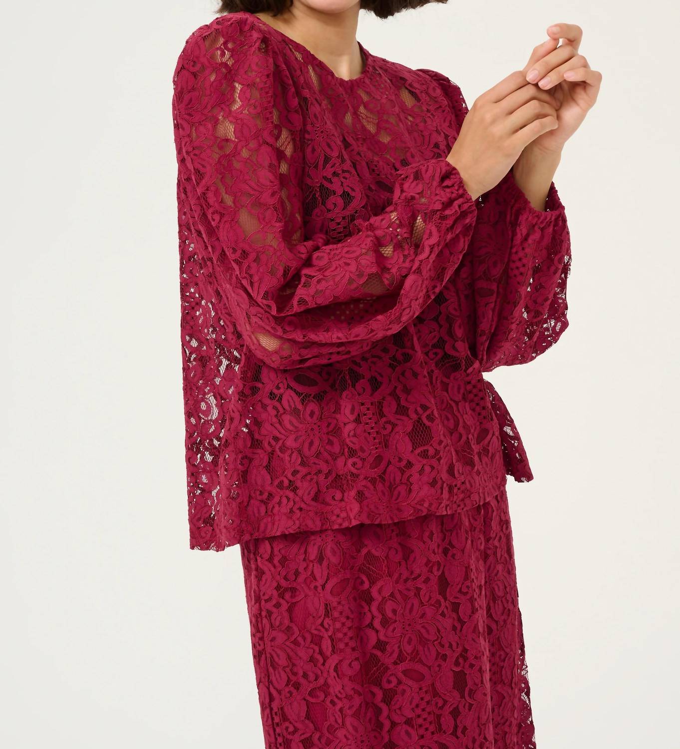 Kaffe - Kalanice Lace Balloon Sleeves Blouse