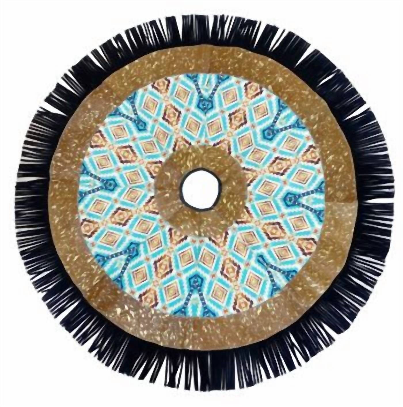 Showman - Cowhide Leather Christmas Tree Skirt