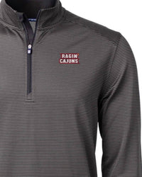 Cutter & Buck - Men's Ragin Cajuns Micro Stripe Quarter Zip Top