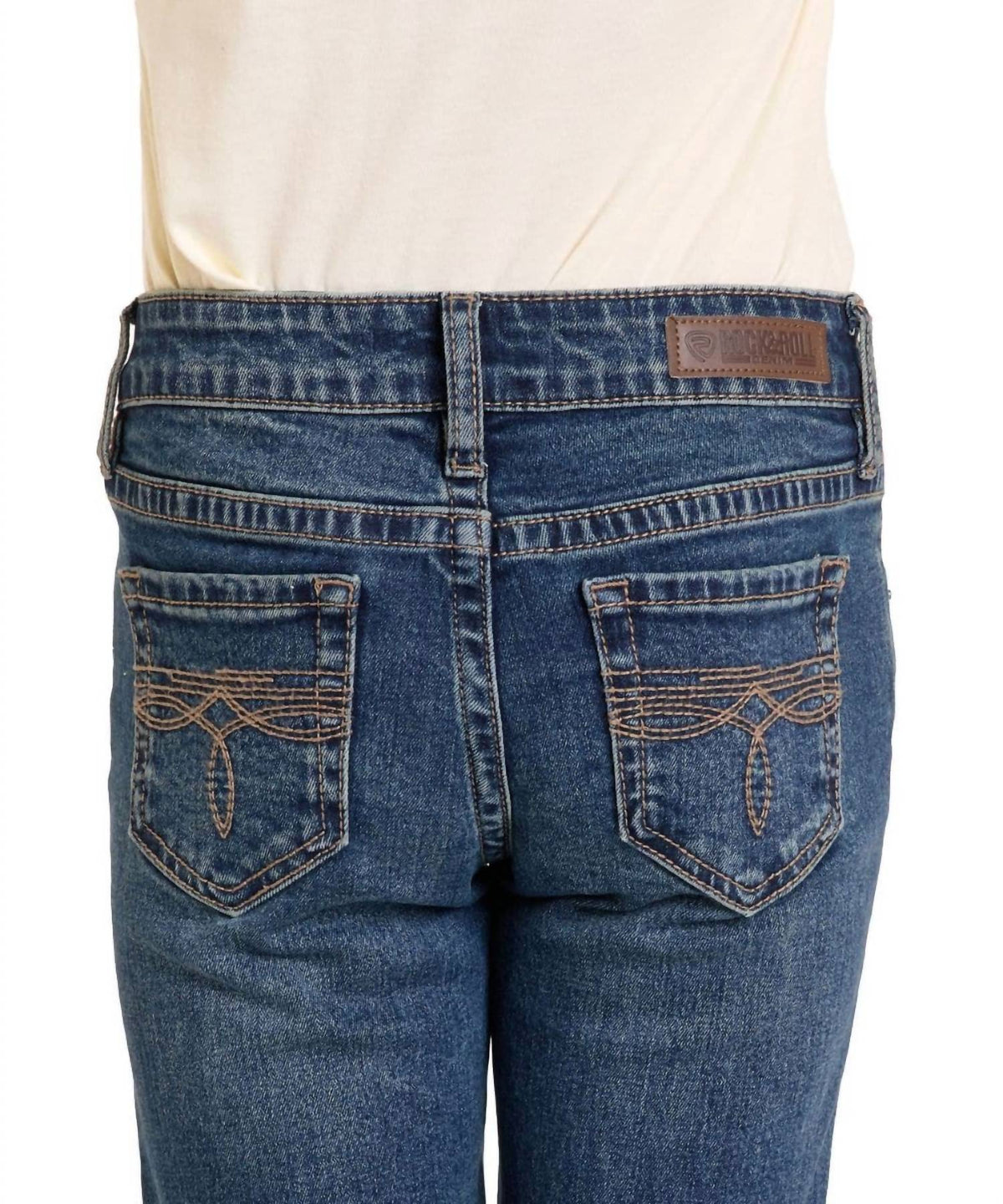 Rock & Roll Cowgirl - Girls Boot Stitch Jeans