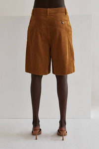 CRESCENT Corduroy Bermuda Shorts in myrtle - women's shorts - detail view