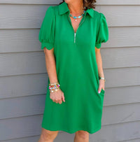 Entro - City Puff Sleeve Dress