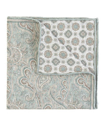 Pacific Silk - Paisley To Medallion Print Hanky Scarf