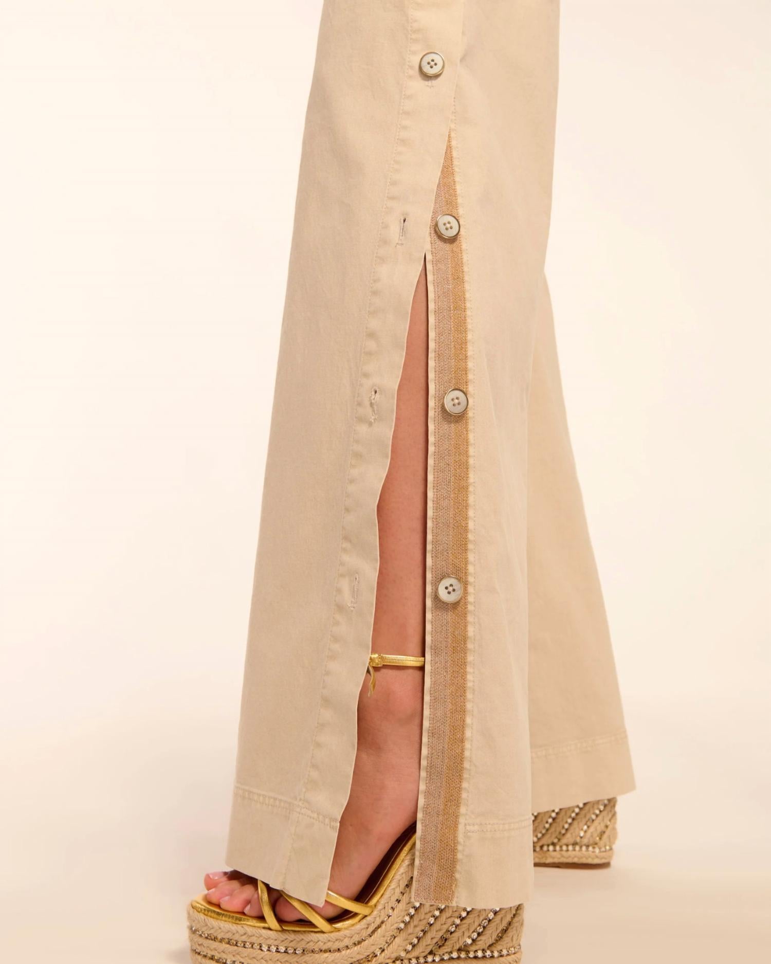 Ramy Brook Women's Giselle Pant in sand - women's pants - detail view