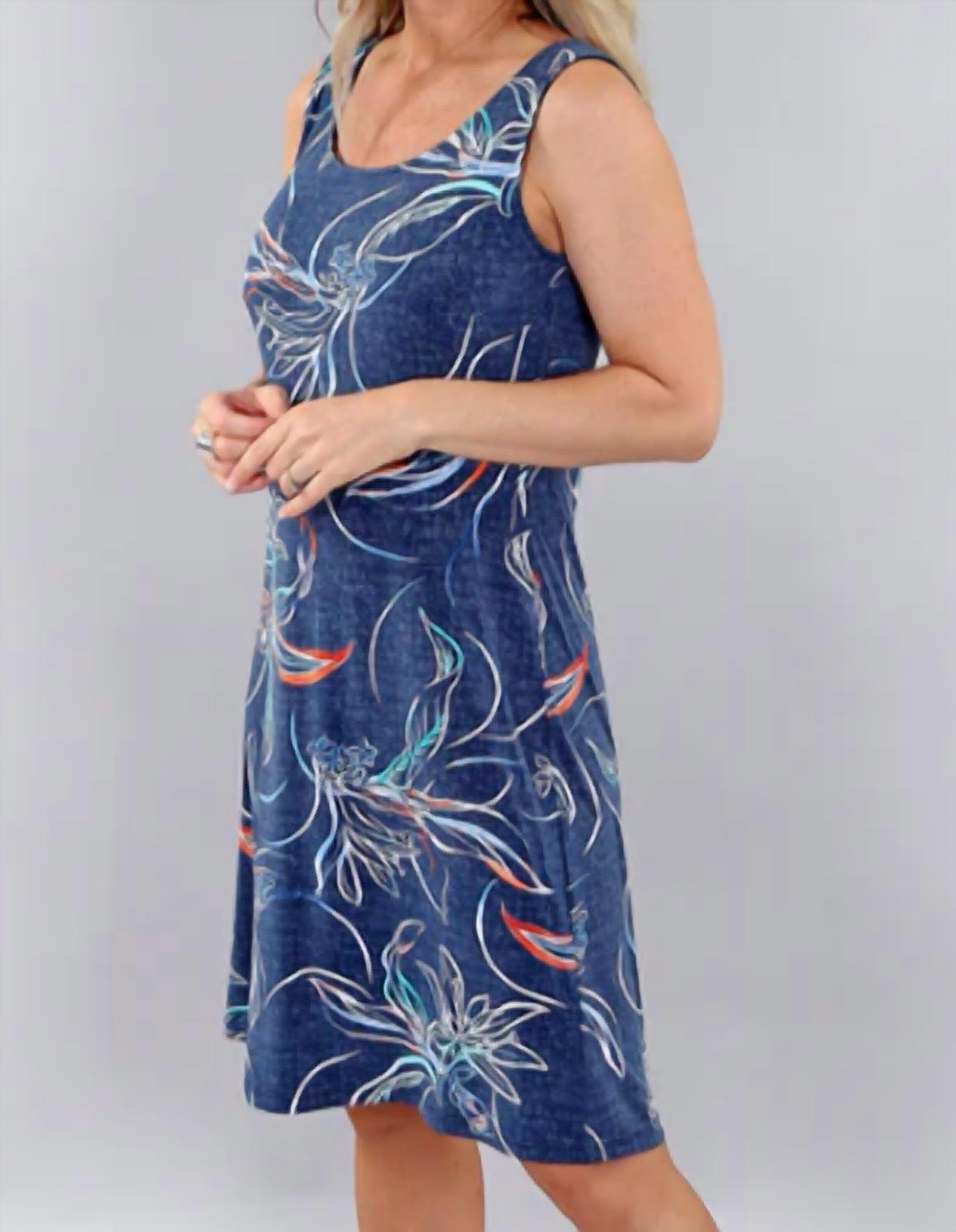Michael Tyler - Denim Floral Print Sundress