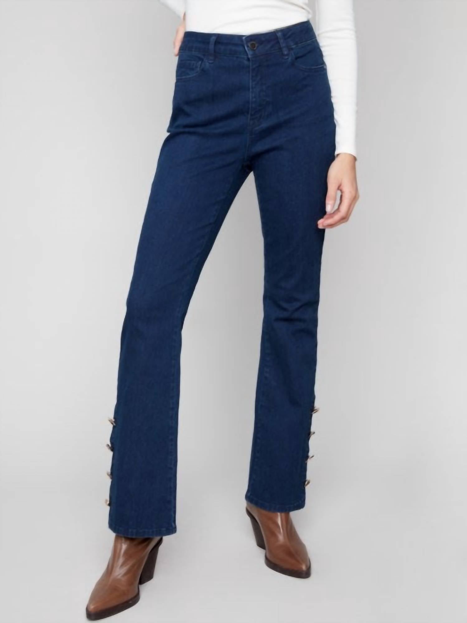 Charlie B - Bootcut Jeans With Gem Buttons