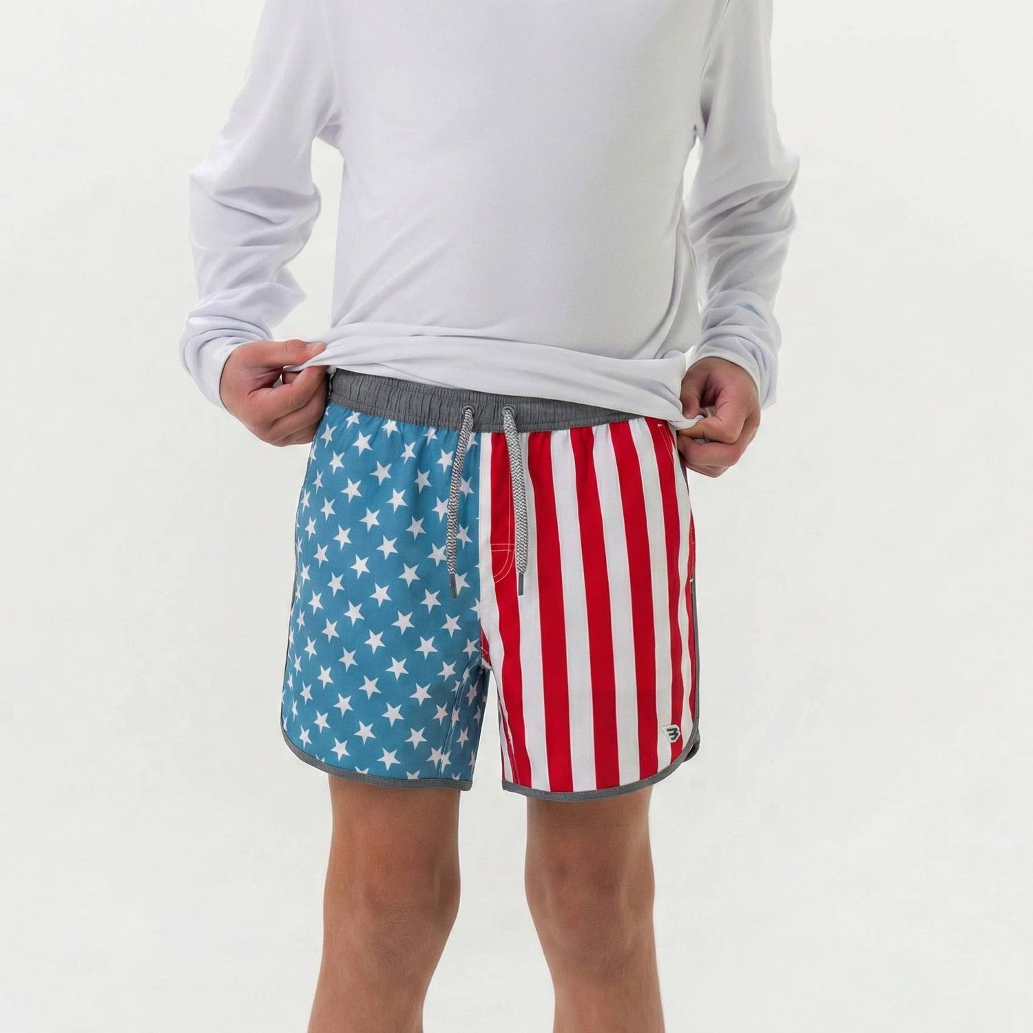 Burlebo - Boy's Print Compression Liner Swim Trunks