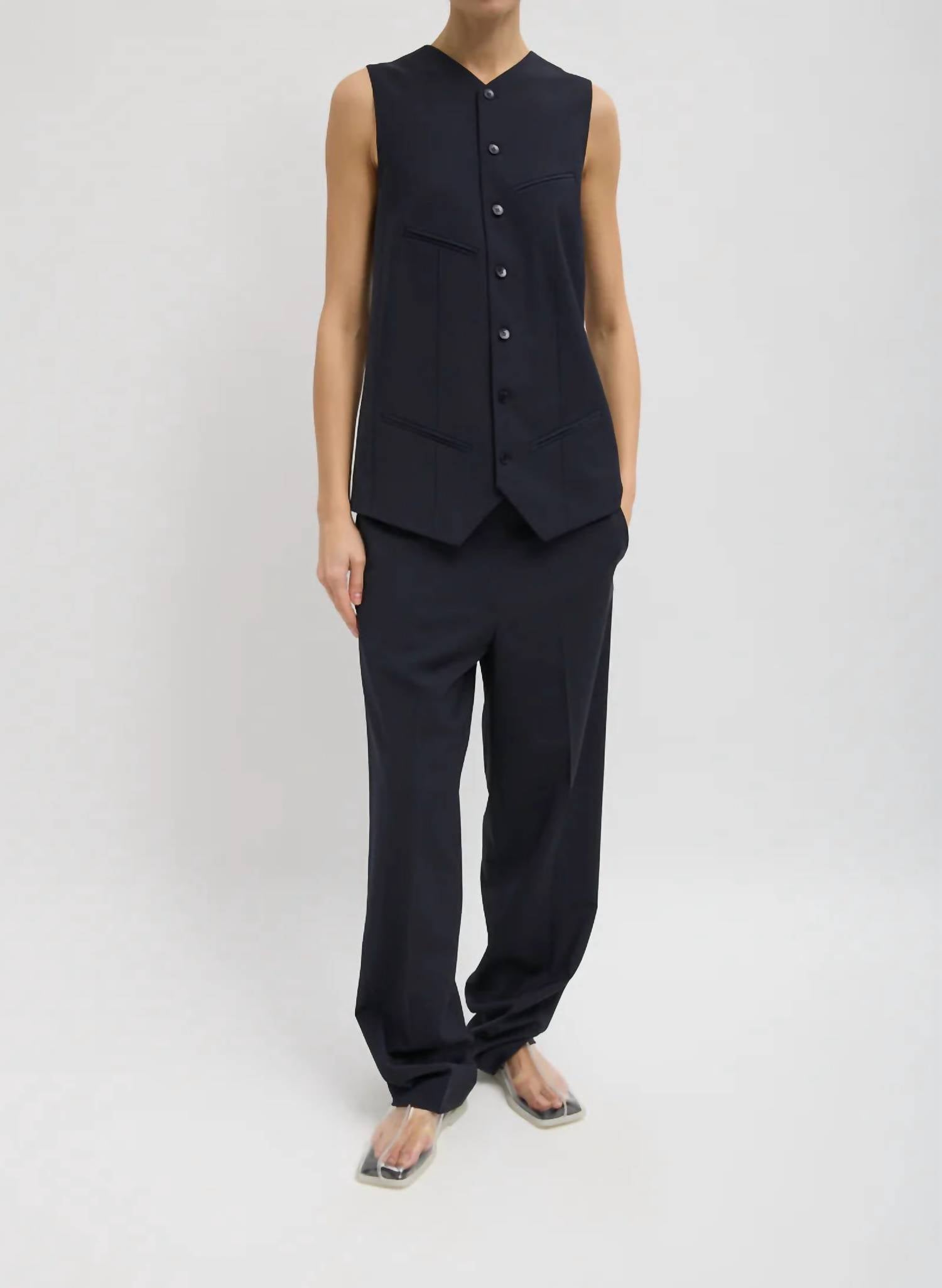 Tibi - Tropical Wool Easy Vest