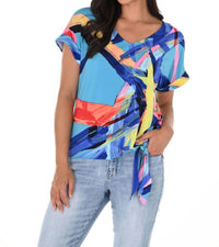 Frank Lyman - Abstract Short Sleeve Top