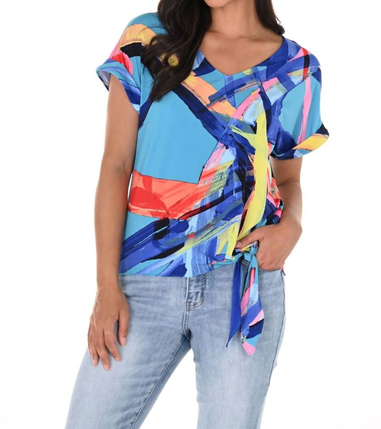 Frank Lyman - Abstract Short Sleeve Top