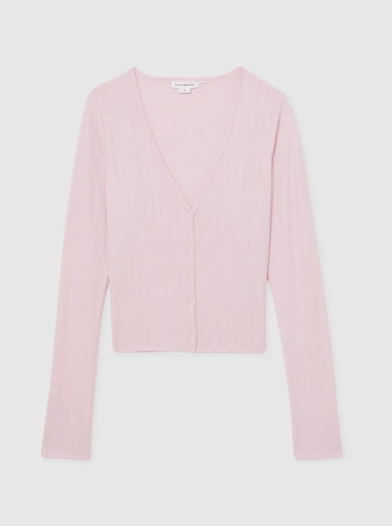 Good American - Pointelle Cardigan