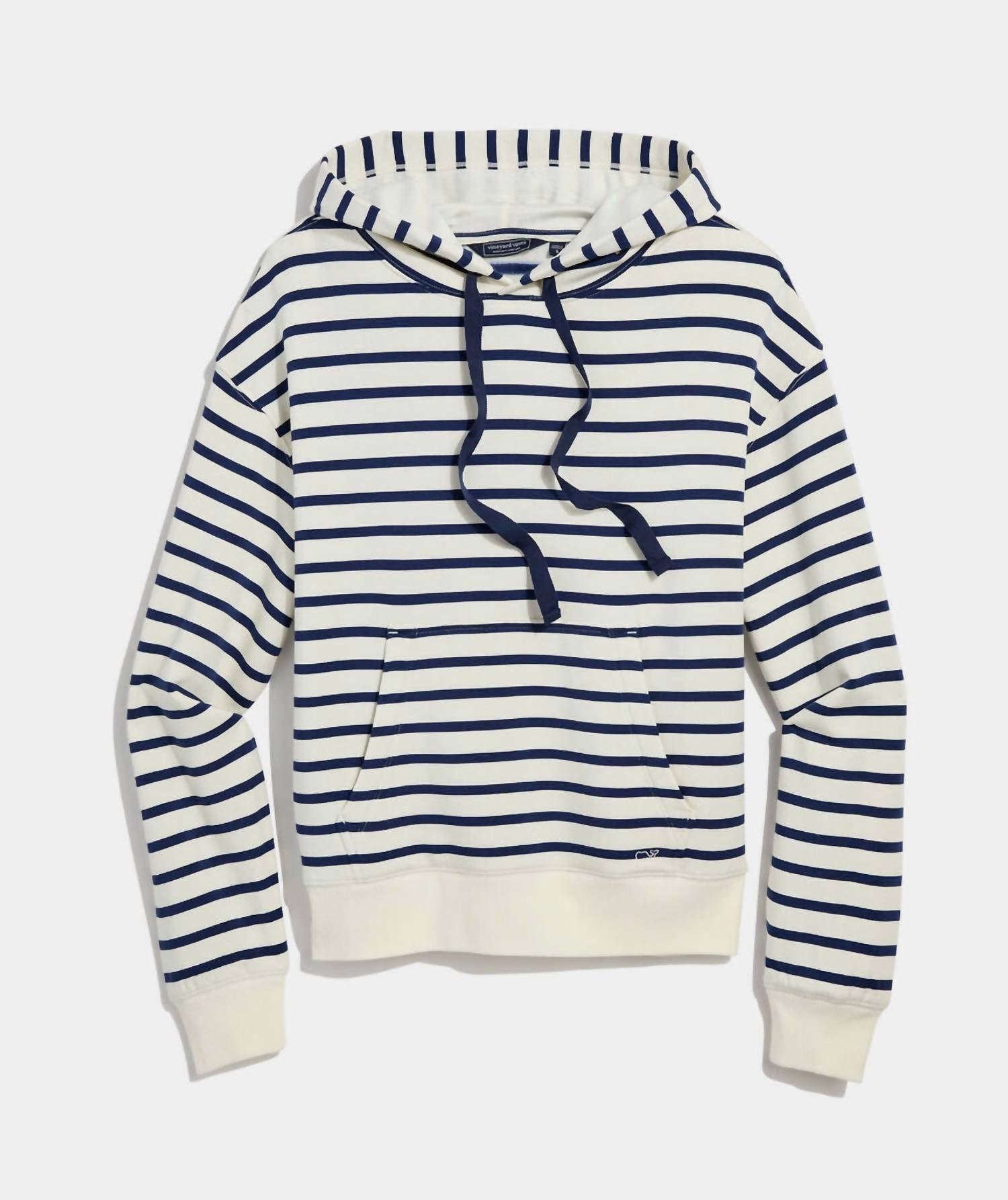 vineyard vines Dreamcloth Relaxed Hoodie in stripe nautical navy - women's top - view 6