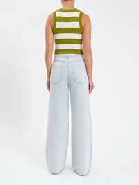 DAZE Madison Wide Leg Jean in baby talk - women's jeans - detail view