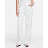 Madewell Women's Low-slung Baggy Jeans in tile white - women's jeans - alternate view