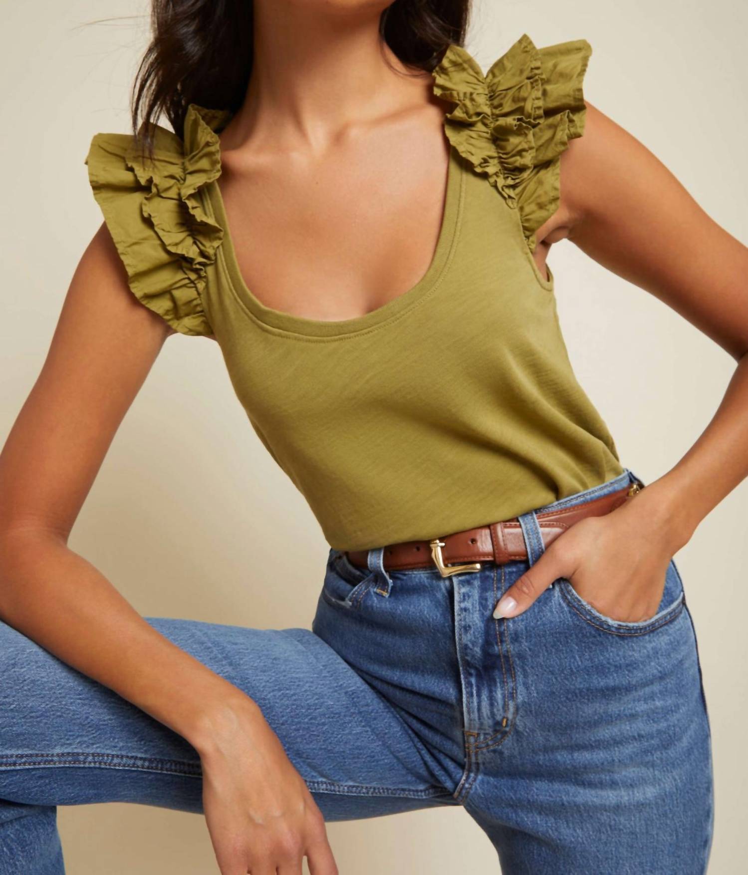 Nation Ltd - Valentina Ruffled Tank
