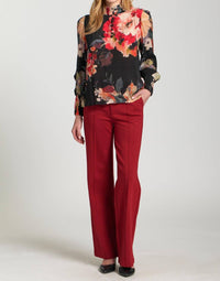 APNY Enchanted Garden Puff Sleeve Blouse in pattern - women's blouse - view 4