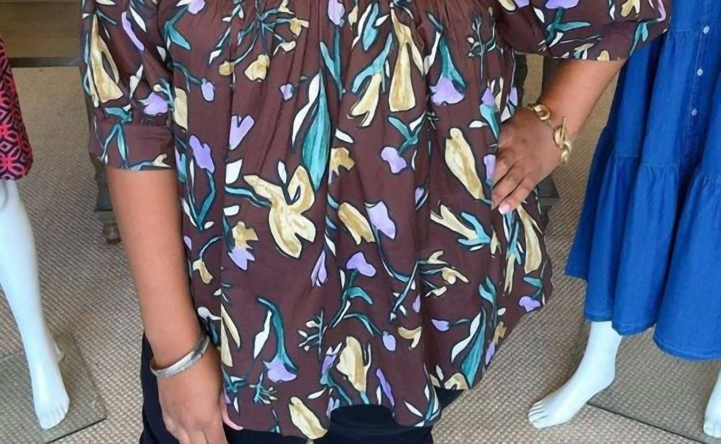 Entro - Floral High Neck Top