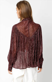 Olivaceous - Selene Metallic Blouse