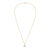 Diana M Jewels - 2.00 Ct Lab-grown Emerald Diamond East–west Solid Bail Pendant Necklace