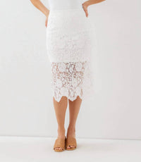 Karen Kane - Lace Midi Pencil Skirt